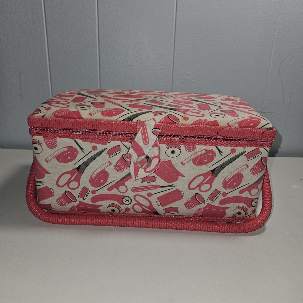 Pink and White Sewing Box